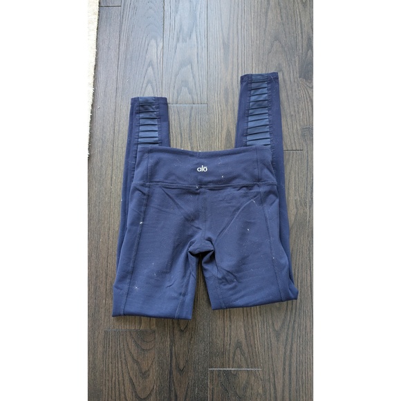 Alo Yoga Navy Moto Yoga Workout Athletic Pants, Sz XS - Picture 2 of 2